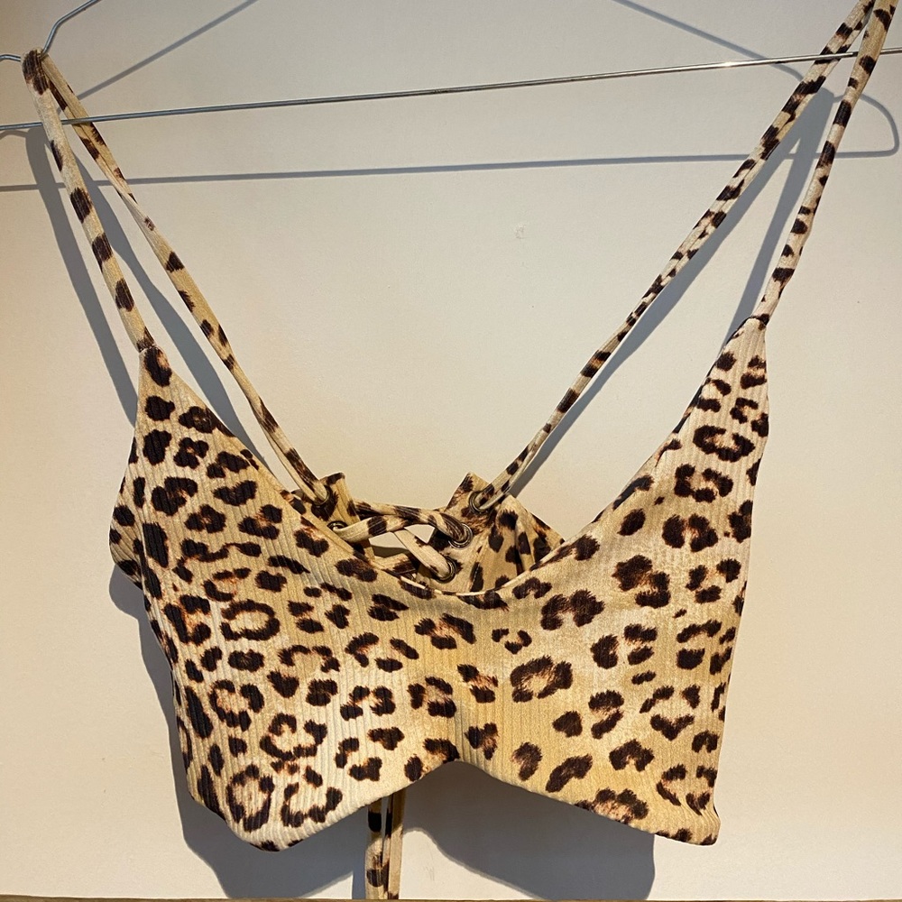 Boys + Arrows Bikini Top Leopard - Medium